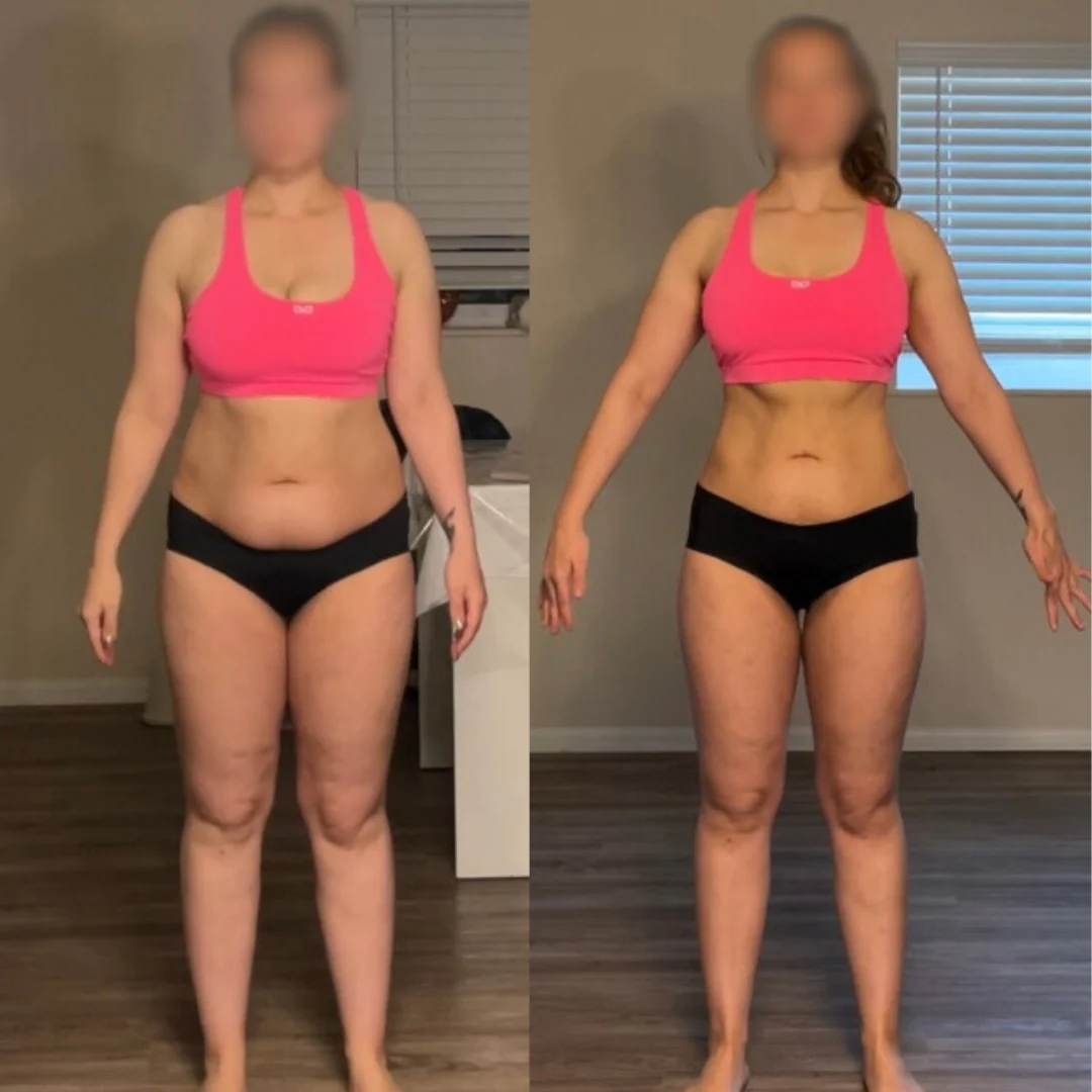 Before and after transformation